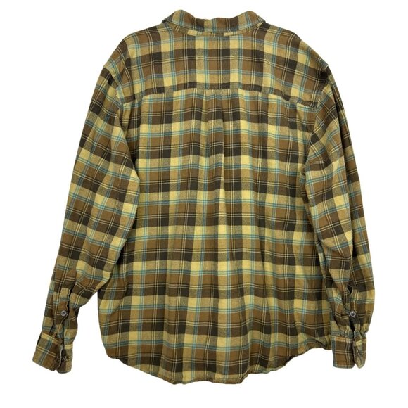 Woolrich Men’s XXL Brown Plaid Flannel Fall Shirt Button-Up Gorpcore - Picture 7 of 9